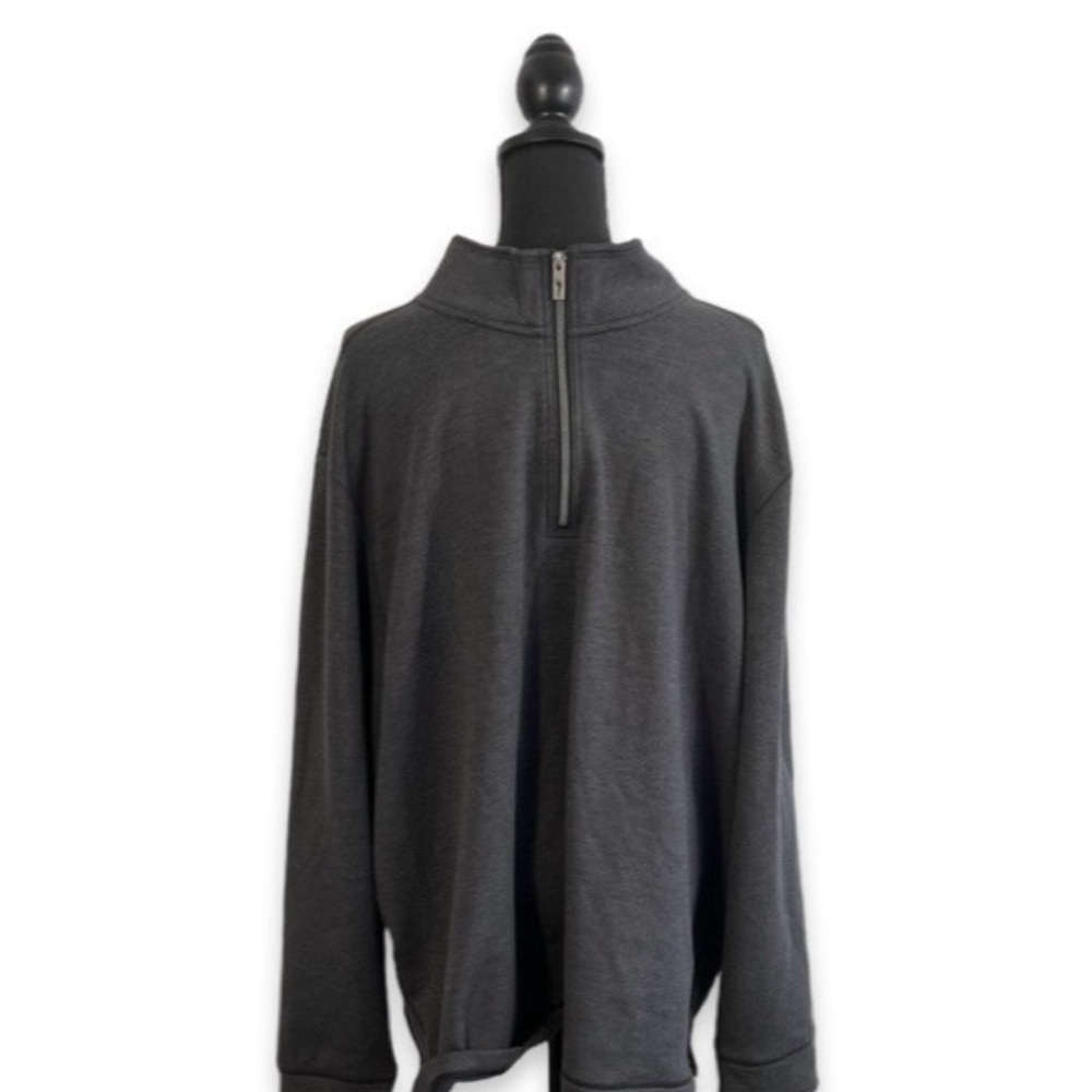 Tommy Bahama Men's Gray Quarter-Zip Sweater Sz XXL